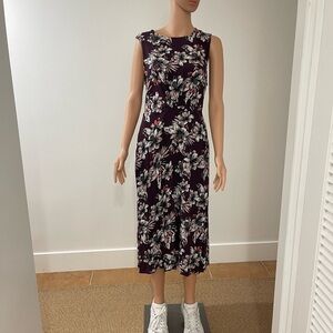 Marks & Spencer Floral Midi Dress - Black and White